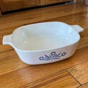 VTG Corningware P-1-B 1 Quart Casserole Dish NO LID Blue Cornflower Design USA